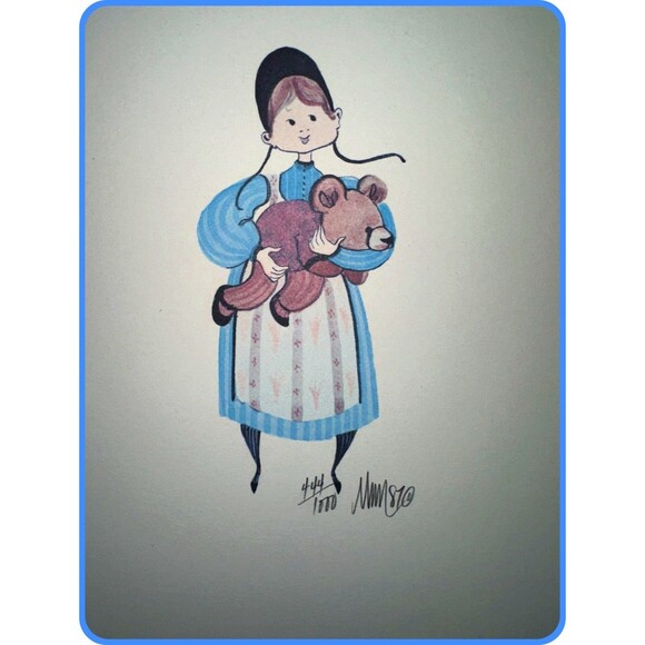 "Dad's Loving Arms" & "Betty Annie Bill" Amish Lithographs by P. Buckley Moss - Picture 3 of 3